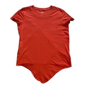 Madewell Knot-Front Tee in Burnt Orange- Size‎ XXS